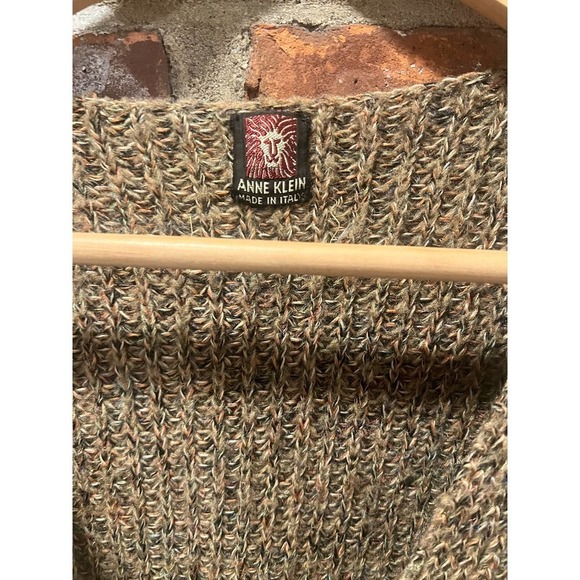 Vintage 70'S ANNE KLEIN BROWN MOHAIR BLEND POINTED HEM SWEATER VEST Med… - Picture 9 of 9